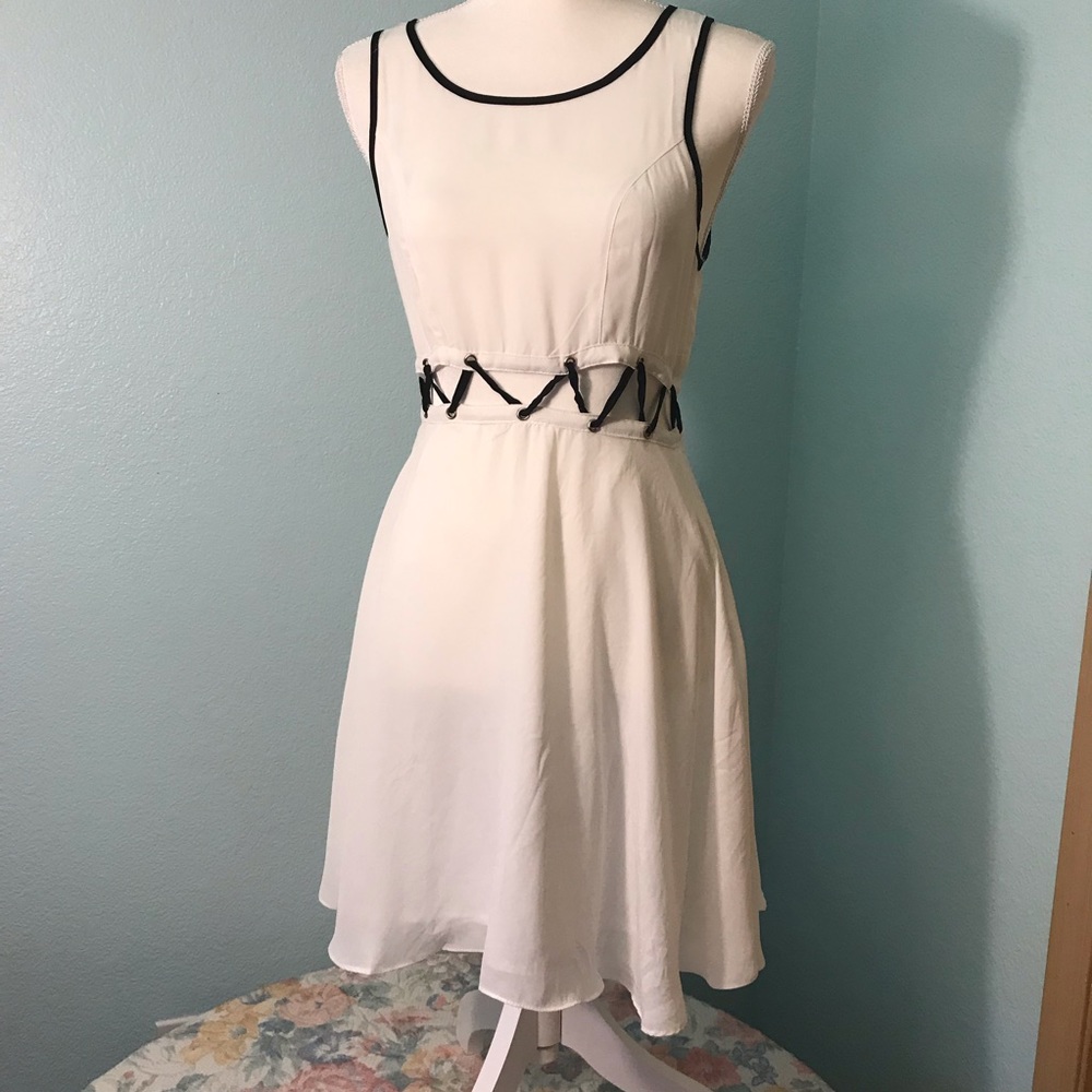 Naranka dress, laced crop top and skirt